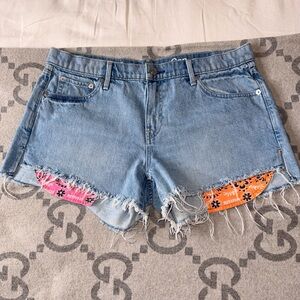 Gap Denim Frayed Hem Jean Shorts, 30